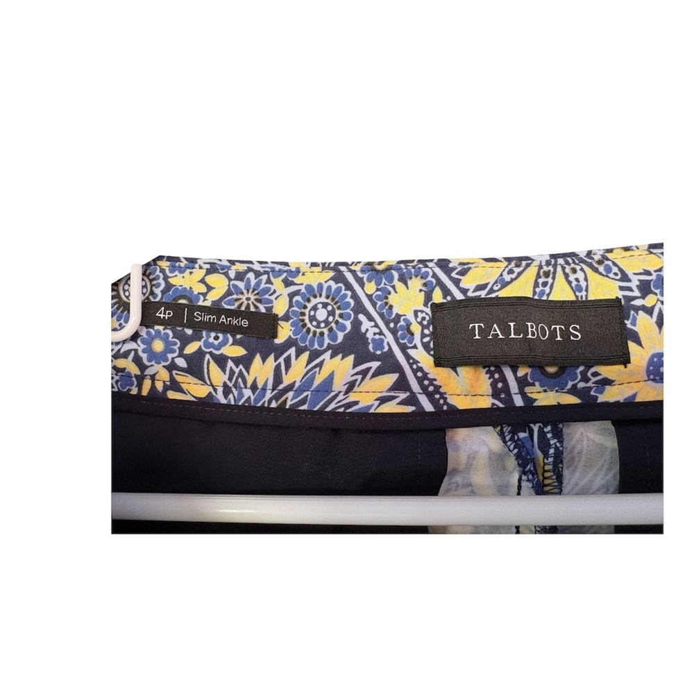 Talbots Navy and Yellow Floral Print Skirt Panel - Picture 8 of 8